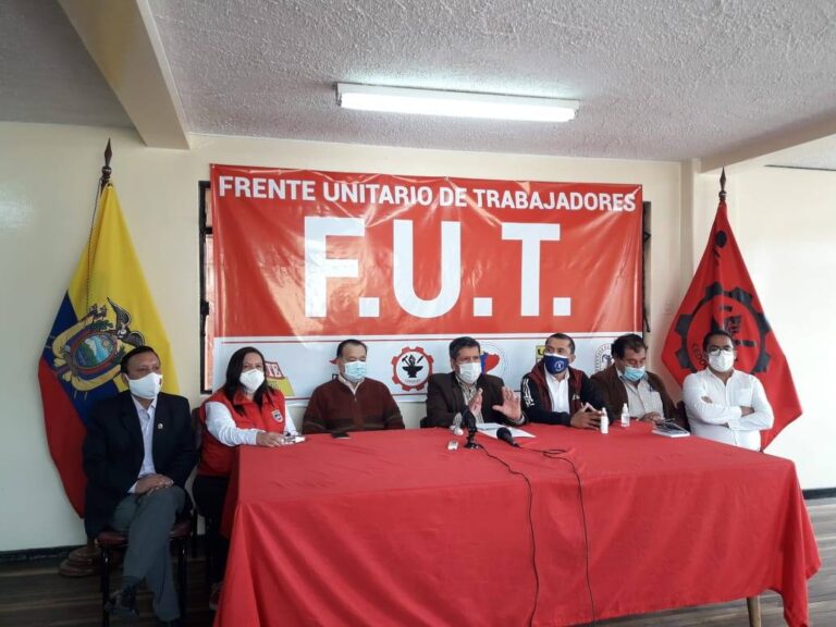 FUT Ecuador exige a la Asamblea tratamiento de proyecto de reforma del Código de Trabajo