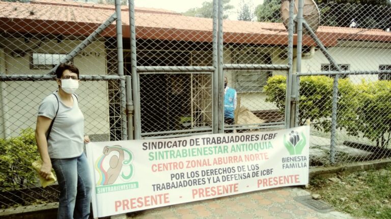 La CUT Colombia apoya el paro realizado por las trabajadores del ICBF