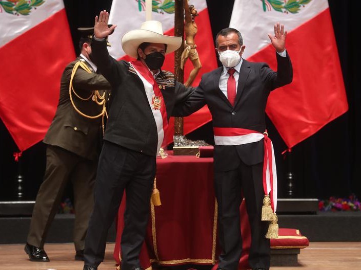 El presidente de Perú Pedro Castillo y su política en materia laboral