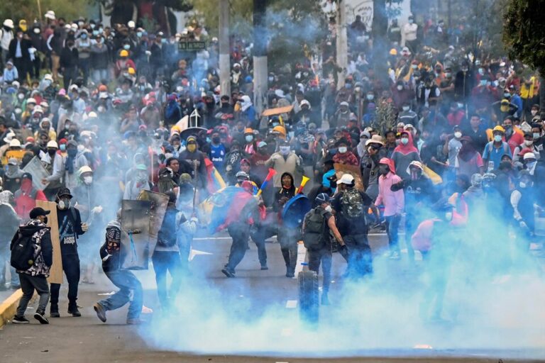 La CSA se manifestó en contra de la represión y la fuerte ola de violencia en Ecuador