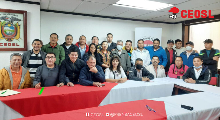 CEOSL Ecuador exigió el respeto por la autonomía e independencia de las organizaciones sociales