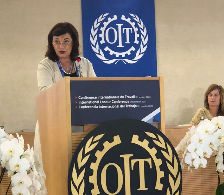 Ministra de Trabajo de Argentina abogó por el diseño de una “gobernanza global” hacia la justicia social