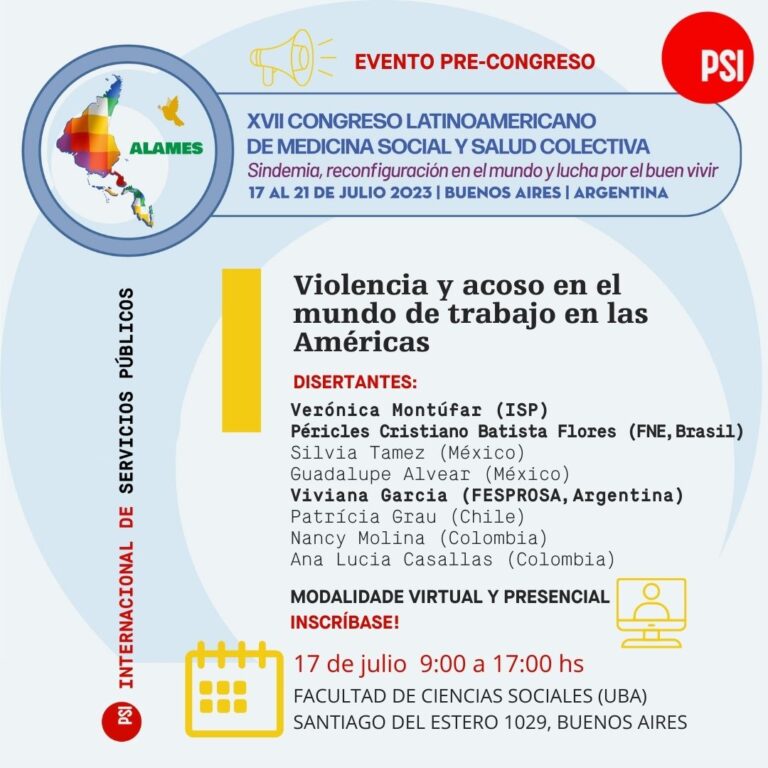 La ISP participará del XVII Congreso Latinoamericano de Medicina Social y Salud Colectiva