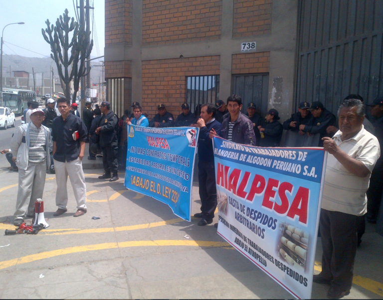 Hilandería de algodón peruana reincorpora a trabajadores despedidos en 2019