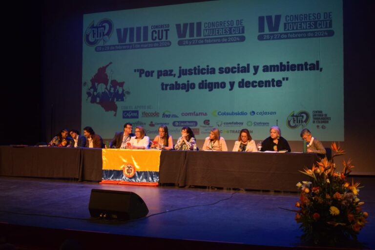 CUT Colombia realiza su Congreso de Jóvenes y de la Mujer, con eje en el «trabajo digno y decente»