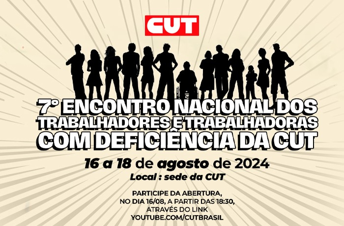 CUT Brasil realizará Encuentro Nacional para discutir futuro laboral de personas con discapacidad