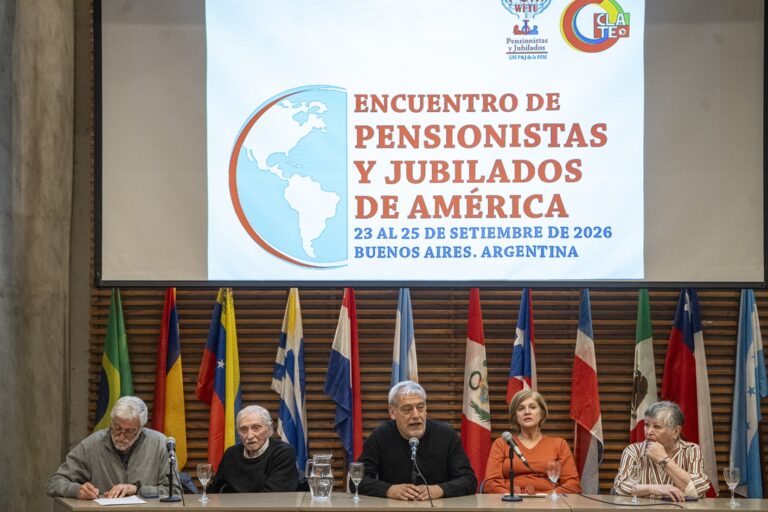Primer encuentro regional de jubilados reúne en Buenos Aires a organizaciones de 12 países